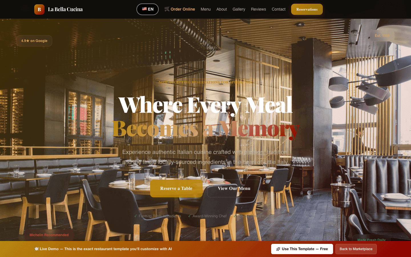 Bilingual template in English and Spanish