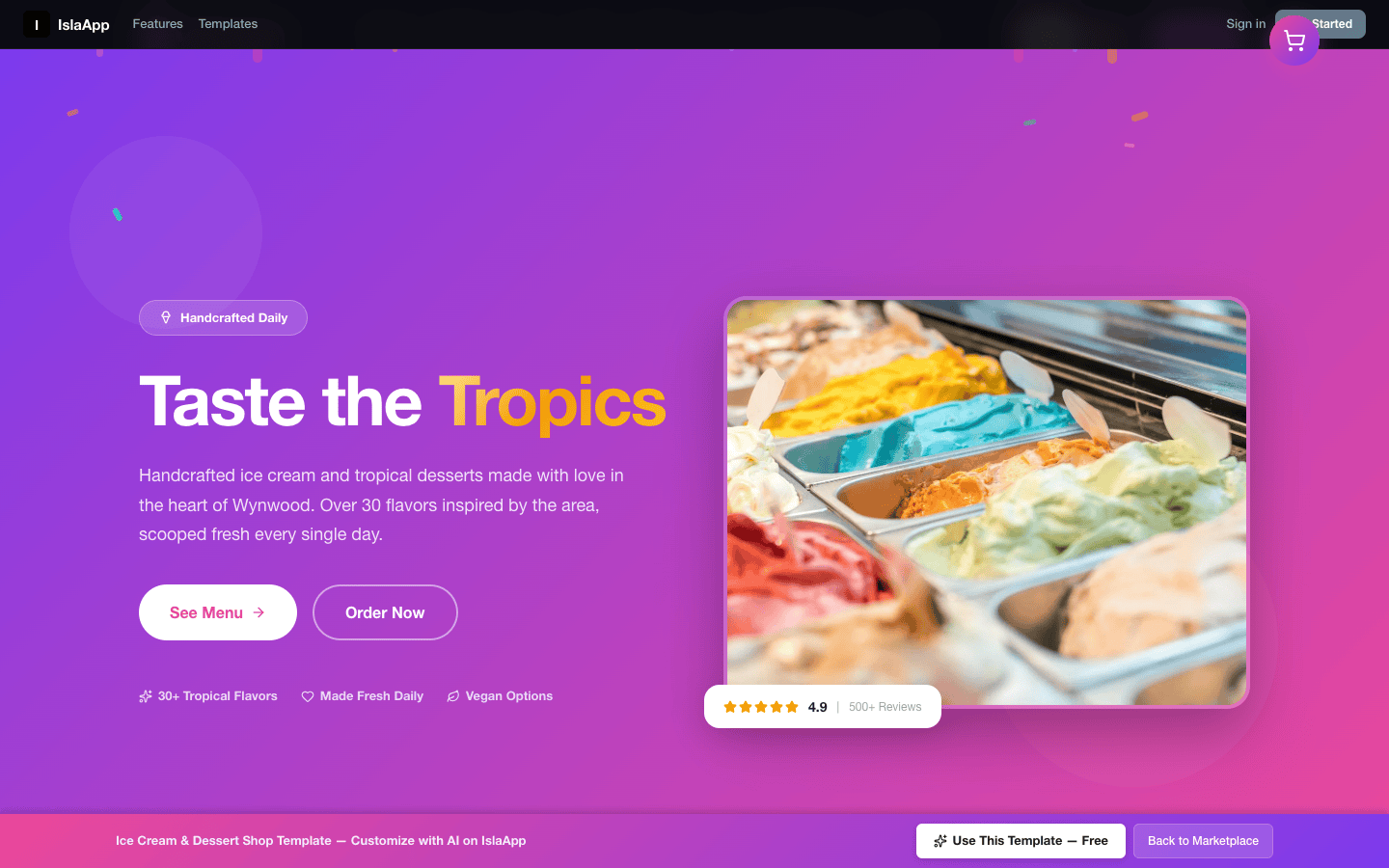 Ice Cream & Desserts